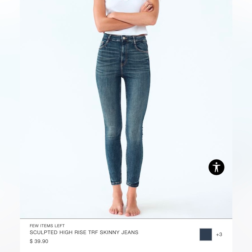 Zara high waist skinny jeans
